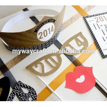 fancy design 2015 various shapes die cut paper cupcake topper sprinkled with glitter powder